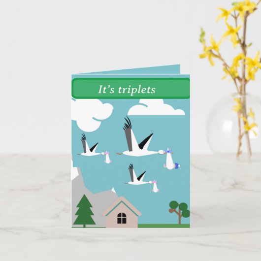 Carte Triplets modifiables (Fleur jaune)
