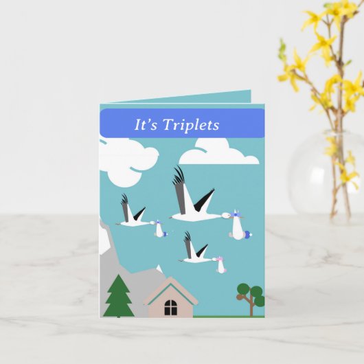 Carte Triplets modifiables (Fleur jaune)