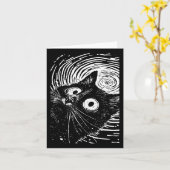 Carte Trippy Cat Pastel Goth Gothic Grunge Alt Punk Weir (Fleur jaune)