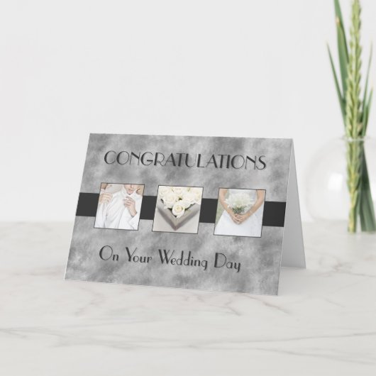 Carte Triptyque de jour du mariage (Devant)