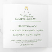 Carte Triptyque de Mariage Rêve de Citron Orange Z (Intérieur en premier)