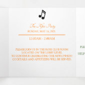 Carte Triptyque de Mariage Rêve Orange Citrus Zest (Intérieur au milieu)