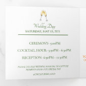 Carte Triptyque de Mariage Rêve Orange Citrus Zest (Intérieur en premier)