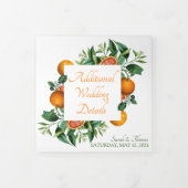Carte Triptyque de Rêve de Mariage Citrus Orange Z (Protection)