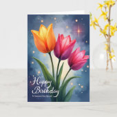 Carte Triptyque Florale Joyeuse (Fleur jaune)