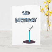 Carte Triste anniversaire (Fleur jaune)