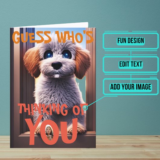 Carte Triste Chiot de penser de vous