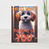 Carte Triste Chiot de penser de vous (Devant)