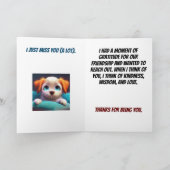 Carte Triste Chiot de penser de vous (Intérieur)