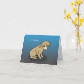 Carte Triste Chiot Yeux S'il vous plaît Pardonnez-moi Ch (Fleur jaune)
