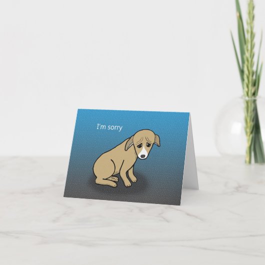 Carte Triste Chiot Yeux S'il vous plaît Pardonnez-moi Ch (Devant)