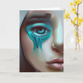 Carte Triste face, soutien à un ami (Fleur jaune)