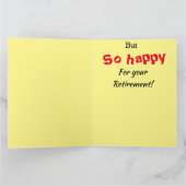 Carte Triste ! Grosse Retraite Du Groupe Funny Girl (Intérieur)