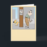 Carte Triste Guy A Perdu Son Anniversaire Amusant De Moj<br><div class="desc">Voici une carte d'anniversaire de dessin humoristique hilarante avec un type qui a cloué un signe à un billet pour tenter de trouver son mojo perdu. Pendant ce temps, un mignon petit chien utilise le même billet pour un autre but. Merci pour le choix de cette conception originale par ©...</div>