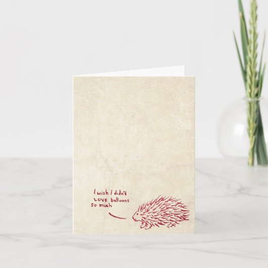 Carte Triste jour pour une Porcupine (Devant)