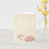 Carte Triste jour pour une Porcupine (Fleur jaune)