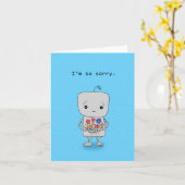 Carte Triste Robot Excusez-moi. Pardonnez-moi. (Fleur jaune)