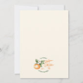 Carte Trivia du Baby shower Orange Citrus Little C (Dos)