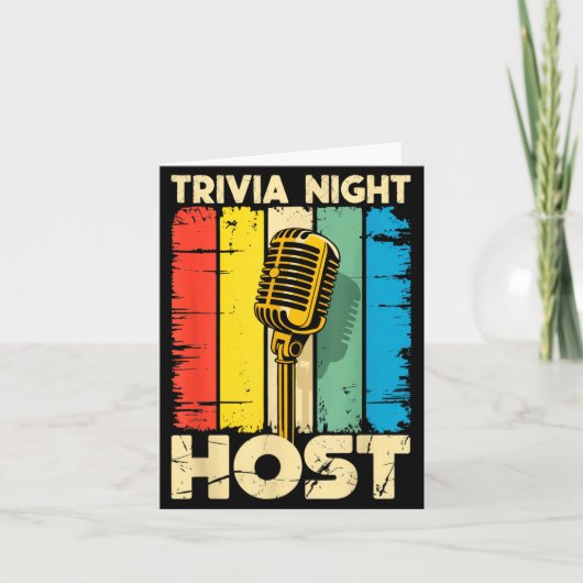 Carte Trivia Night Host Quiz Game Entertainer Moderator  (Devant)