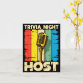 Carte Trivia Night Host Quiz Game Entertainer Moderator  (Fleur jaune)