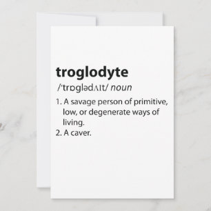 Carte Troglodyte - Drôle de définition spéléologie spélé