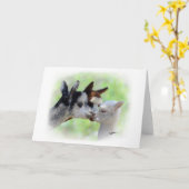 Carte Trois Alpacas (Fleur jaune)