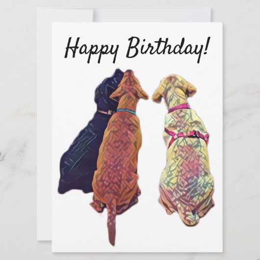Carte Trois amigos I Plat Birthday Card (Devant)