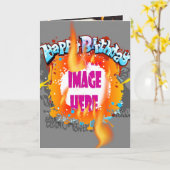Carte Trois Anniversaire d'alarme (Fleur jaune)