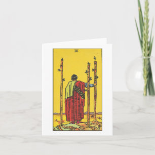 Carte Trois baguettes - Rider Waite Smith tarot