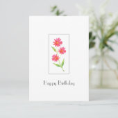Carte Trois baies d'aquarelle rose corail (Debout devant)