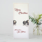 Carte Trois boules de Noël devant un fond clair (Debout devant)