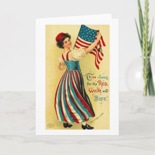 Carte Trois bravo pour le blanc rouge et le bleu