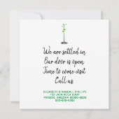 Carte Trois Chanceux Bambou Nous Avons Déplacé Faire-par (Dos)