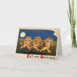 Carte Trois chats à la hâte, Louis Wain