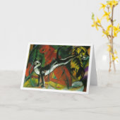 Carte Trois chats - Franz Marc (Fleur jaune)