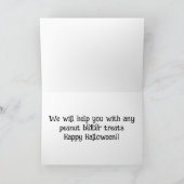 Carte Trois chiens à Halloween (Intérieur)