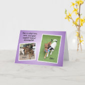 Carte Trois chiots TCHS Merci (Fleur jaune)