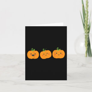 Carte Trois citrouilles mignons pour enfants halloween e