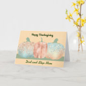 Carte Trois Citrouilles paresseux pour Thanksgiving (Fleur jaune)