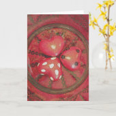 Carte Trois coeurs (Fleur jaune)