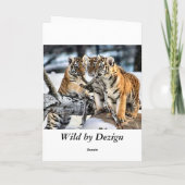 Carte Trois Cubes De Tigre En Cadeaux D'Art De La Neige (Dos)