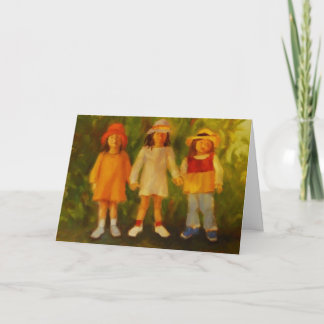 Carte Trois filles - amis d'enfance pour toujours