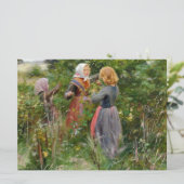 Carte Trois filles ramassent des Blackberries (Debout devant)