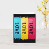 Carte Trois fois Love Design (Fleur jaune)
