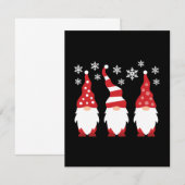 Carte Trois Gnomes Pour Les Vacances (Devant / Derrière)