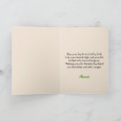 Carte Trois Gnomes Verts avec Trèfles Saint-Patrick (Intérieur)