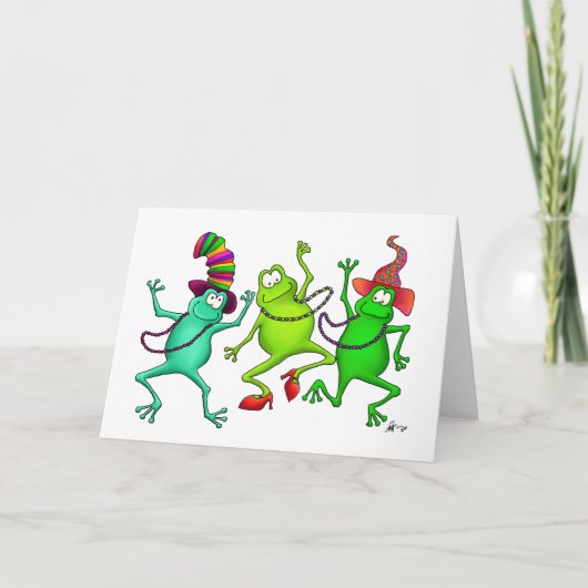 Carte Trois grenouilles de danse (Devant)
