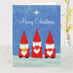 Carte Trois lutins de Noël
