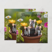 Carte Trois Mètres Dans Des Pots À Fleurs, (Devant / Derrière)