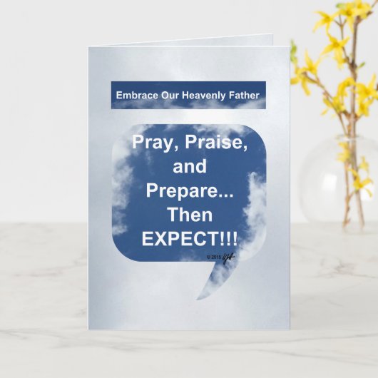 Carte Trois p d'attente (Fleur jaune)